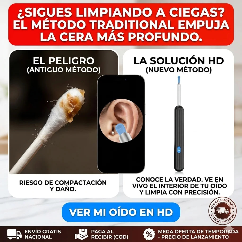 Limpia Oidos Extractor Cera camara