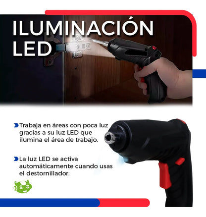 Destornillador Atornillador Eléctrico Inalámbrico Recargable