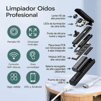 Limpia Oidos Extractor Cera camara