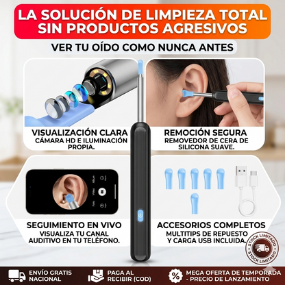 Limpia Oidos Extractor Cera camara